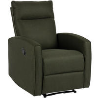 RELAXFÅTÖLJ i trä, metall, textil grön  - grön, Klassisk, metall/trä (91/103/75cm) - Best Price