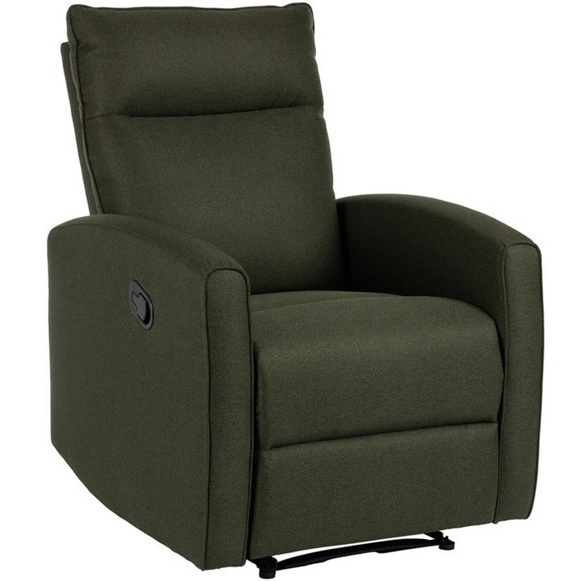 RELAXFÅTÖLJ i trä, metall, textil grön  - grön, Klassisk, metall/trä (91/103/75cm) - Best Price