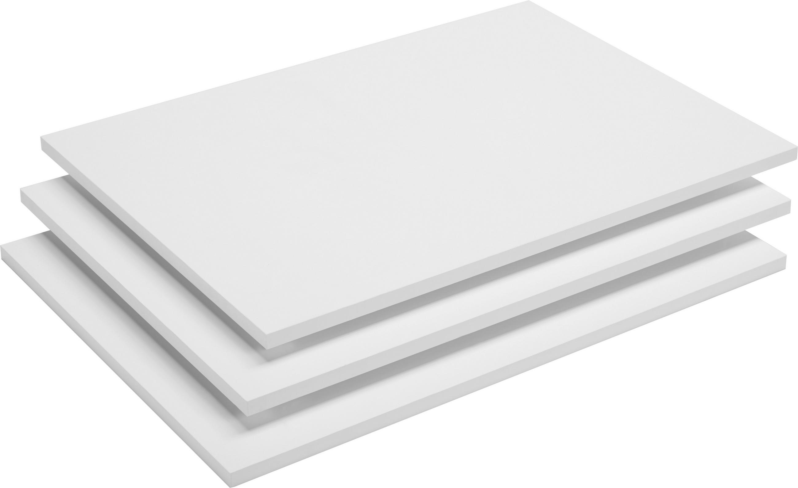 SADA VKLÁDACÍCH POLIC bílá - bílá, Design, kompozitní dřevo (72,5/1,8/51,8cm) - Hom`in