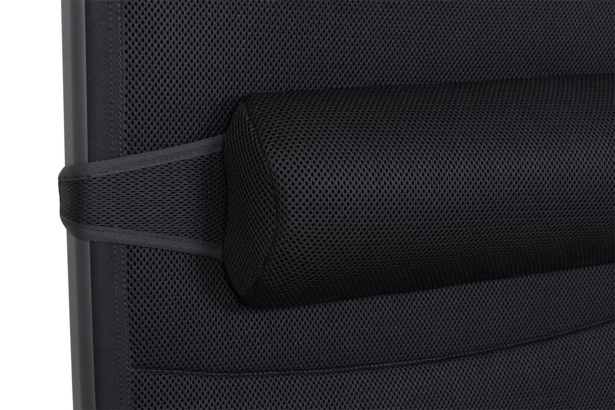 GARTEN-RELAXLIEGE 75/123/91 cm  - Anthrazit, KONVENTIONELL, Textil/Metall (75/123/91cm) - Siena Garden