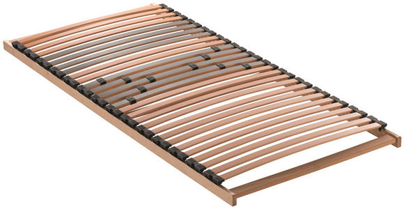 LATTENROST 90/200 cm Mittelzone verstellbar, Birke - Birkefarben/Buchefarben, Basics, Holz (90/200cm) - Novel