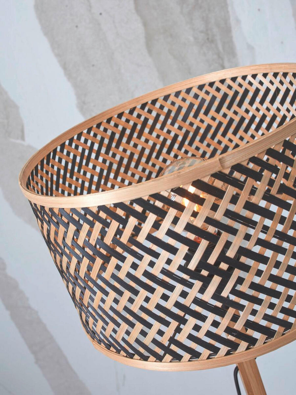 BORDSLAMPA GOOD&MOJO  32/38/32 cm   - svart/naturfärgad, Trend (32/38/32cm) - Good & Mojo