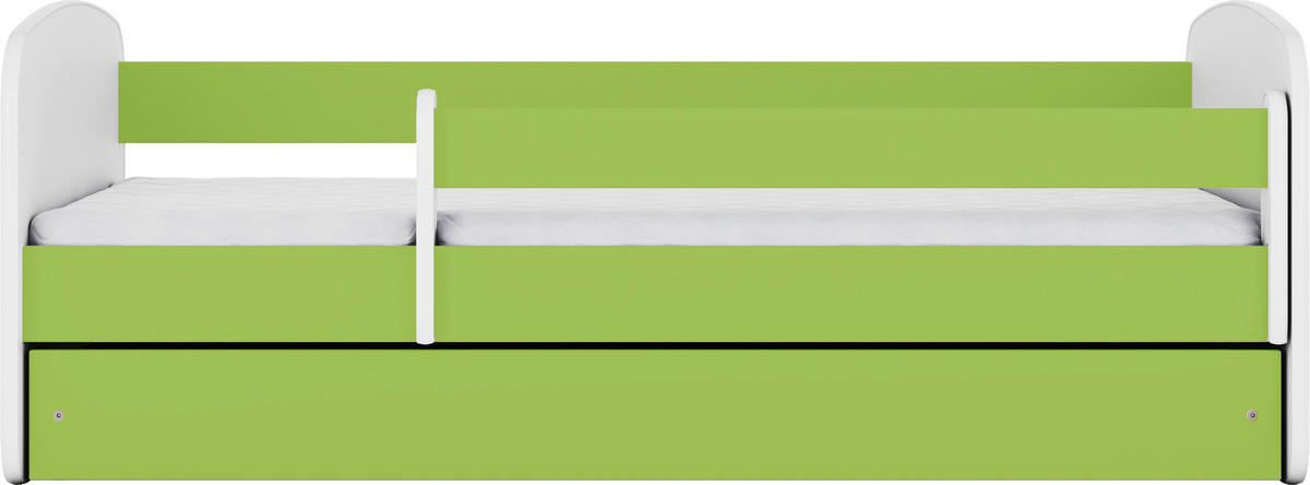 KINDER-/JUNIORBETT 80/160 cm  in Grün  - Birkefarben/Weiß, MODERN, Holz/Holzwerkstoff (80/160cm) - MID.YOU