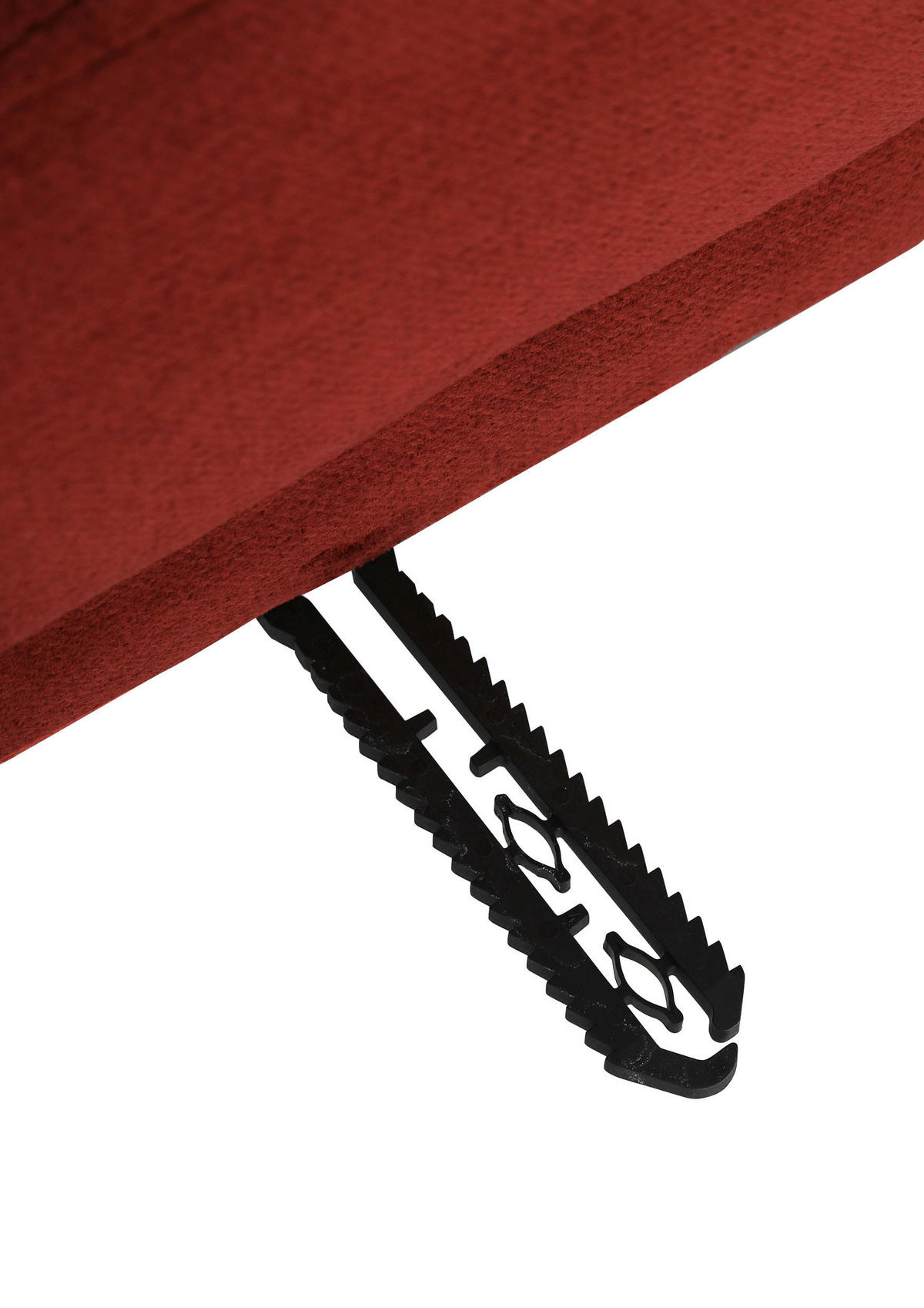 ECKSOFA Rot Flachgewebe  - Dunkelgrau/Rot, KONVENTIONELL, Holz/Textil (310/310cm) - Livetastic