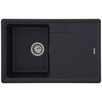 SPÜLE 1725COLUMBIA78X50S  - Schwarz, Trend, Stein (78/18,5/50cm) - Respekta