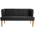 SITZBANK 179/88/76 cm Webstoff Dunkelgrau Eiche vollmassiv  - Eichefarben/Dunkelgrau, KONVENTIONELL, Holz/Textil (179/88/76cm) - Cantus