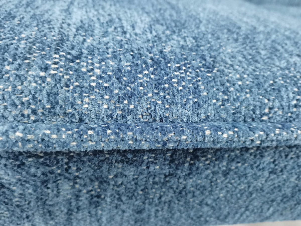 STUHL  in Eisen Leinenoptik, Webstoff Metall, Textil  - Blau/Schwarz, MODERN, Textil/Metall (57/84/48cm) - MID.YOU