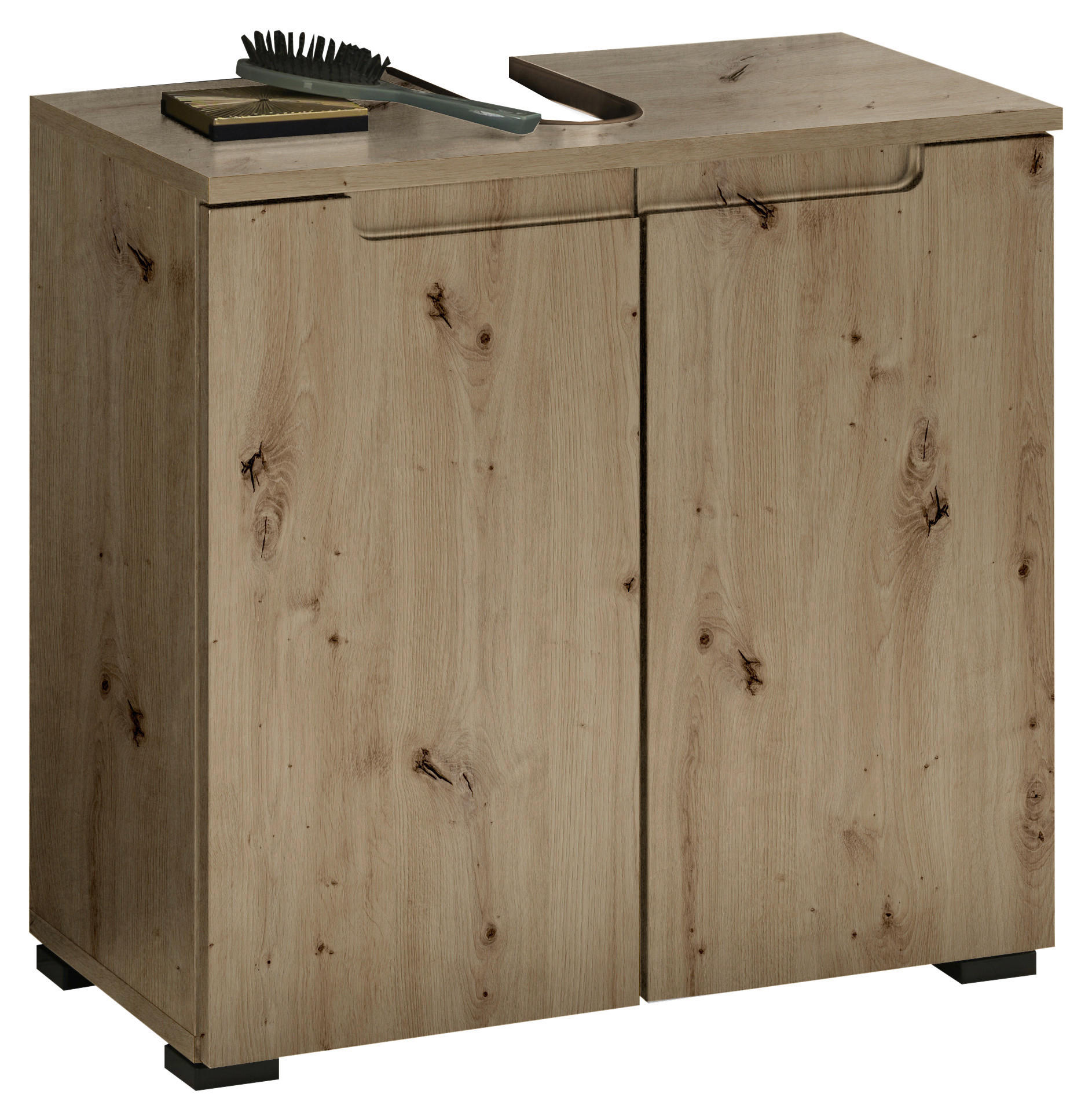 WASCHBECKENUNTERSCHRANK 60/57/32 cm  - Schwarz/Eiche Artisan, MODERN, Holzwerkstoff/Kunststoff (60/57/32cm) - MID.YOU