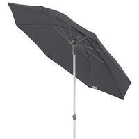 SONNENSCHIRM 200 cm Anthrazit  - Anthrazit/Silberfarben, KONVENTIONELL, Textil/Metall (200/200cm) - Doppler