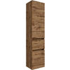 HOCHSCHRANK 40/180/35 cm  - Eiche Wotan/Silberfarben, MODERN, Holzwerkstoff/Kunststoff (40/180/35cm) - Held