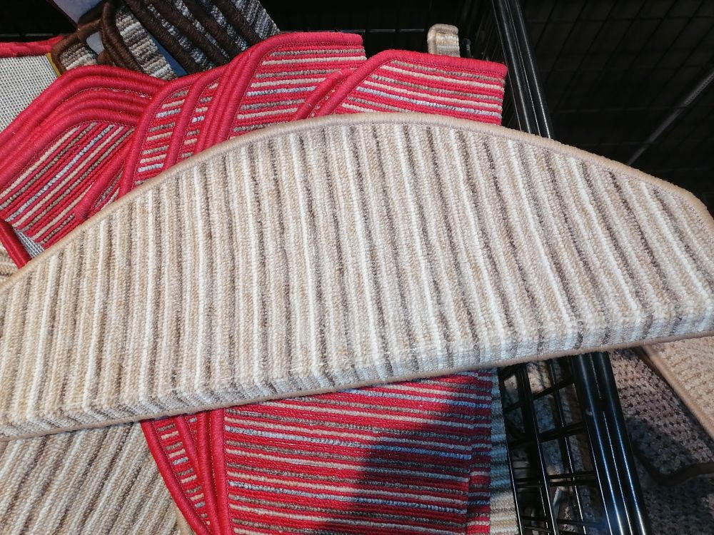 OTIRAČ ZA STEPENICE 28/65 cm   višebojno, tamno crvena  STAIRMAT STRIPES  - višebojno/tamno crvena, Konvencionalno, tekstil (28/65cm)
