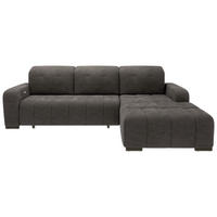 ECKSOFA  in Mikrofaser Anthrazit  185/292 cm  - Anthrazit/Schwarz, MODERN, Textil/Metall (185/292cm) - Livetastic