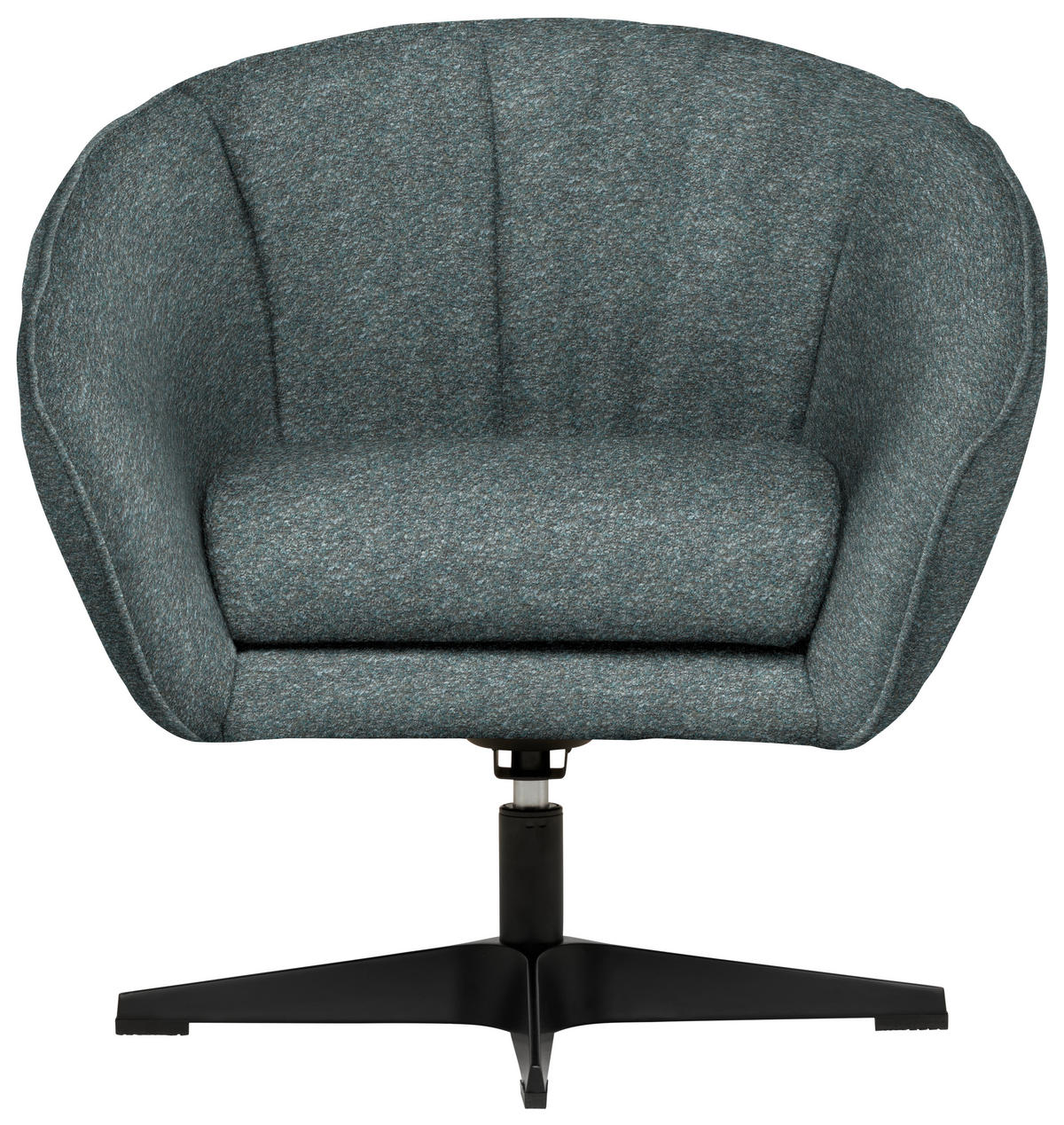 SESSEL in Bouclé Blaugrau  - Blaugrau/Schwarz, Design, Textil/Metall (80/78/80cm) - Stylife