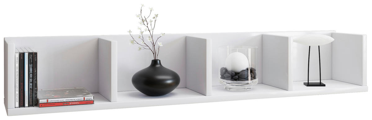 WANDREGAL Weiß  - Weiß, KONVENTIONELL, Holzwerkstoff (97/15/17cm) - MID.YOU