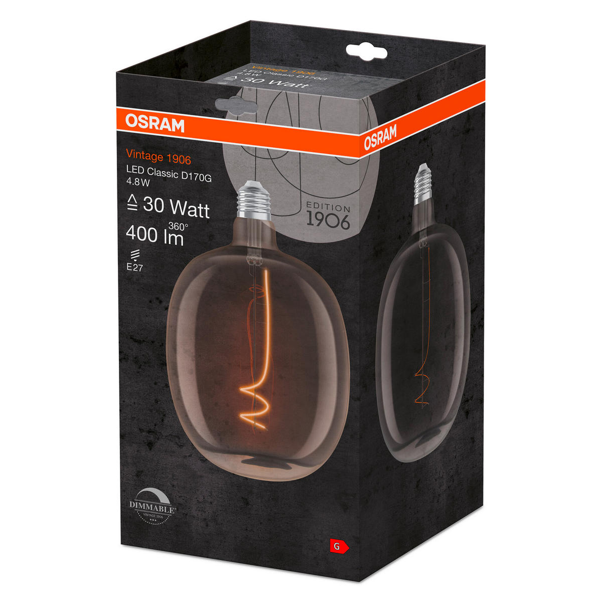 LED-LEUCHTMITTEL   E27 4,8 W  - Klar, Basics, Glas (17/27cm) - Ledvance