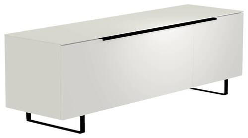 LOWBOARD Schwarz, Weiss  160/51/45 cm  - Weiss/Schwarz, Design, Glas/Holzwerkstoff (160/51/45cm) - Moderano