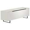 LOWBOARD Schwarz, Weiss  160/51/45 cm  - Weiss/Schwarz, Design, Glas/Holzwerkstoff (160/51/45cm) - Moderano