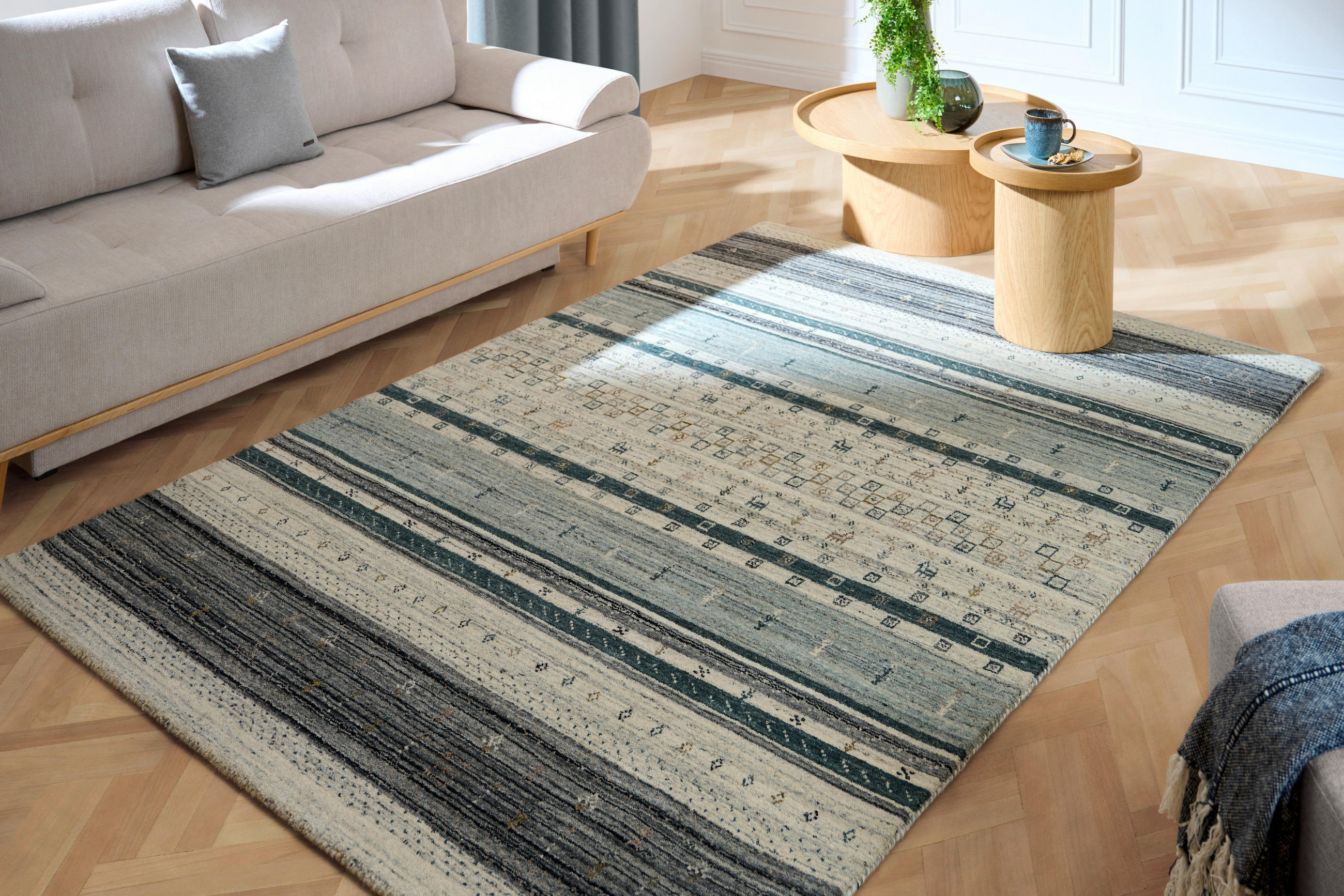COVOR ORIENTAL  Fatamorgana  - argintiu, Konventionell, textil (160/230cm) - Cazaris