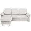 ECKSOFA in Flachgewebe Creme  - Chromfarben/Creme, Konventionell, Textil/Metall (163/250cm) - Beldomo System