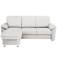 ECKSOFA in Flachgewebe Creme  - Chromfarben/Creme, Konventionell, Textil/Metall (163/250cm) - Beldomo System