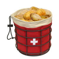 AUFBEWAHRUNGSBOX  - Weiss/Rot, Basics, Textil (20,00/21cm) - Heidi Cheese Line