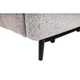 ECKSOFA  in Webstoff Grau Rücken echt, Armteilverstellung, Relaxfunktion  156/220 cm  - Schwarz/Grau, Design, Textil/Metall (156/220cm) - Carryhome