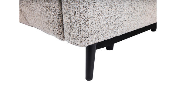 ECKSOFA  in Webstoff Grau Rücken echt, Armteilverstellung, Relaxfunktion  156/220 cm  - Schwarz/Grau, Design, Textil/Metall (156/220cm) - Carryhome