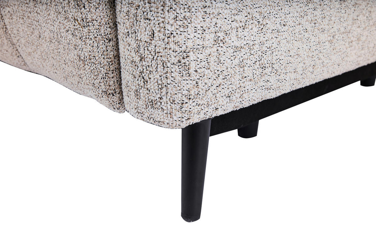 ECKSOFA in Webstoff Grau  156/220 cm  - Grau/Nickelfarben, Design, Textil/Metall (156/220cm) - Carryhome