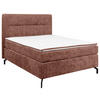 BOXSPRINGBETT 140/200 cm  in Rotbraun  - Rotbraun/Schwarz, Design, Textil/Metall (140/200cm) - Esposa
