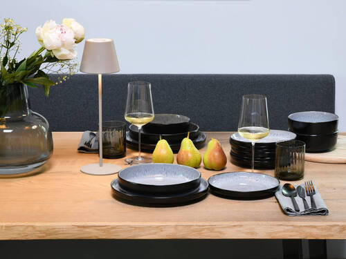 JEDILNI SERVIS   - svetlo siva, Trend, keramika - Creatable