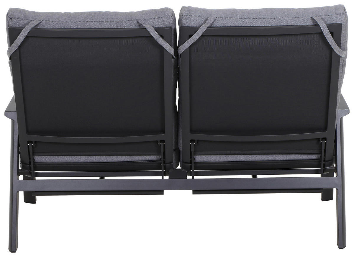LOUNGESOFA  - Dunkelgrau/Anthrazit, Basics, Kunststoff/Textil (152,5/99/82,5cm) - Siena Garden