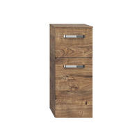 ALSÓSZEKRÉNY 30/73/33 cm  - króm/tölgyfa, Basics, faalapú anyag/Üveg (30/73/33cm) - Sadena