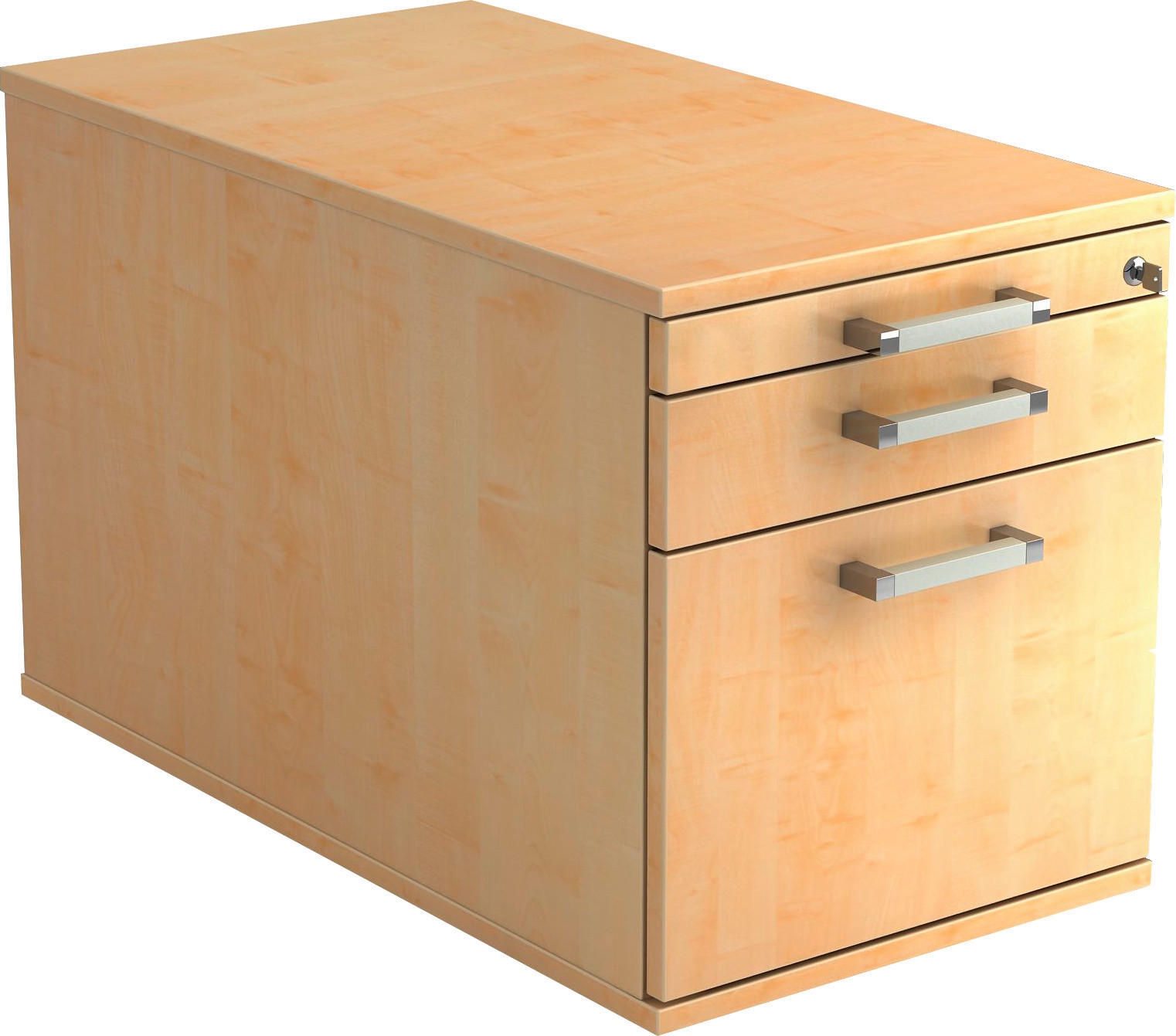 ROLLCONTAINER Ahornfarben  - Chromfarben/Ahornfarben, KONVENTIONELL, Holzwerkstoff/Kunststoff (42,8/51,2/80cm) - Venda