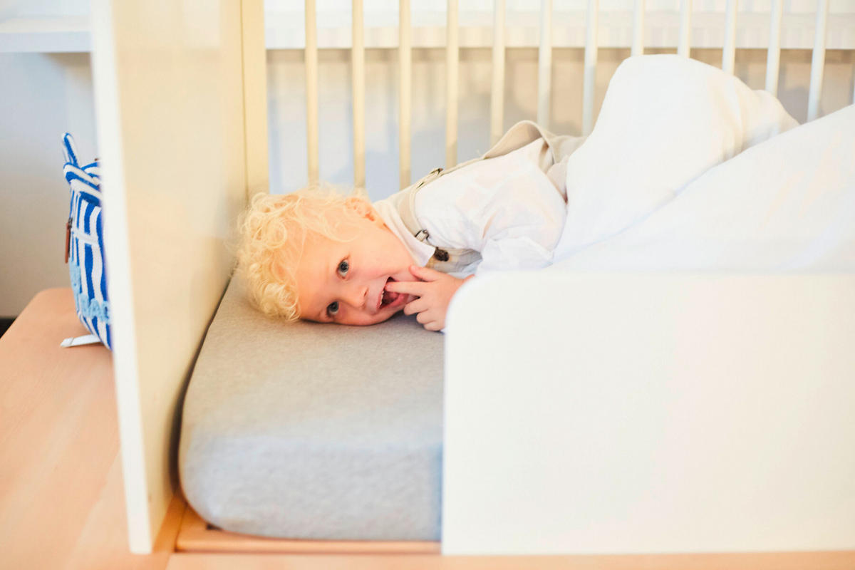 GITTERBETT Evobed 5in1 Naturel inkl. Rausfallschutz B140PLF  - Weiß/Naturfarben, KONVENTIONELL (182/84/84cm) - Childhome