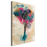 LEINWANDBILD Abstraktes, Tiere Multicolor  - Multicolor, Basics, Holz/Textil (80/120/1,2cm) - artgeist