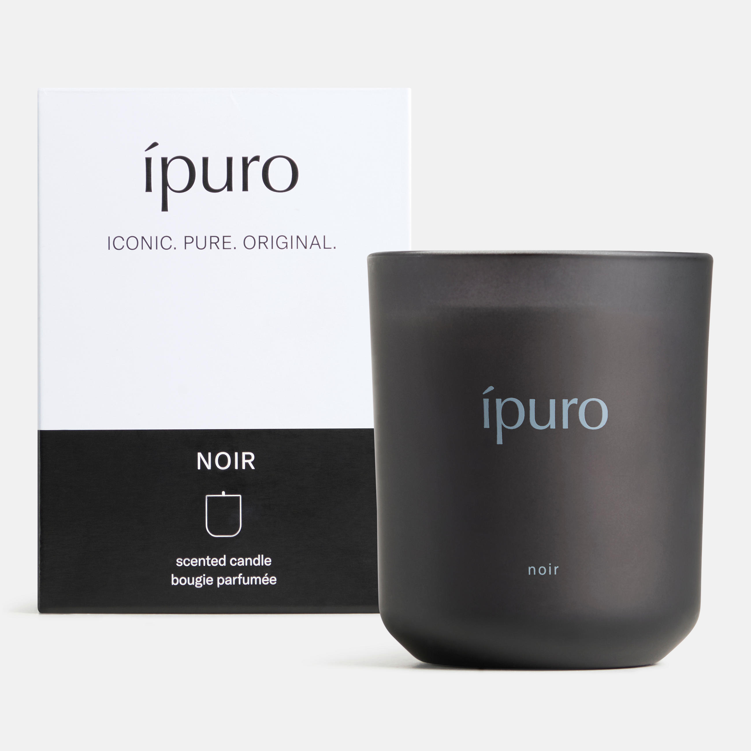 DUFTKERZE  - Schwarz, Basics, Glas (9/9/11,5cm) - Ipuro