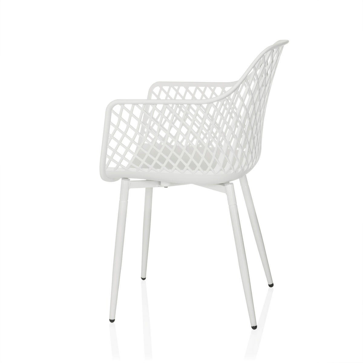 GARTENSTUHL Weiß  - Weiß, MODERN, Kunststoff/Metall (56/81/50cm) - MID.YOU