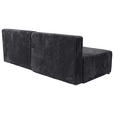 ECKSOFA Schwarz Cord  - Schwarz, MODERN, Holz/Textil (210/145cm) - Carryhome