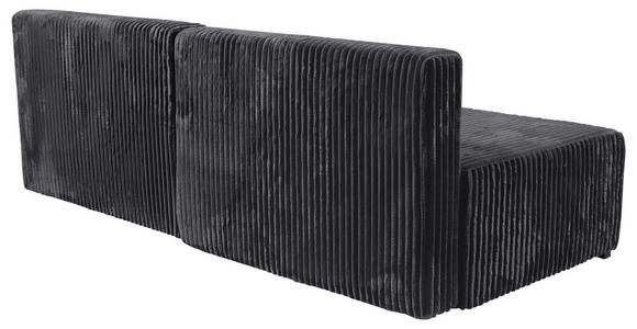 ECKSOFA Schwarz Cord  - Schwarz, MODERN, Holz/Textil (210/145cm) - Carryhome