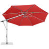 AMPELSCHIRM 350 cm Rot  - Silberfarben/Rot, Basics, Textil/Metall (350/350cm) - Doppler