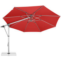 AMPELSCHIRM 350 cm Rot  - Silberfarben/Rot, Basics, Textil/Metall (350/350cm) - Doppler