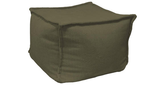 POUF Cord Olivgrün 70/70/40 cm  - Olivgrün, Design, Textil (70/70/40cm) - Carryhome