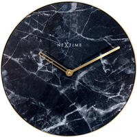 VÄGGKLOCKA svart, guldfärgad 40/40/3 cm  - svart/guldfärgad, Basics, metall/glas (40/40/3cm) - Nextime