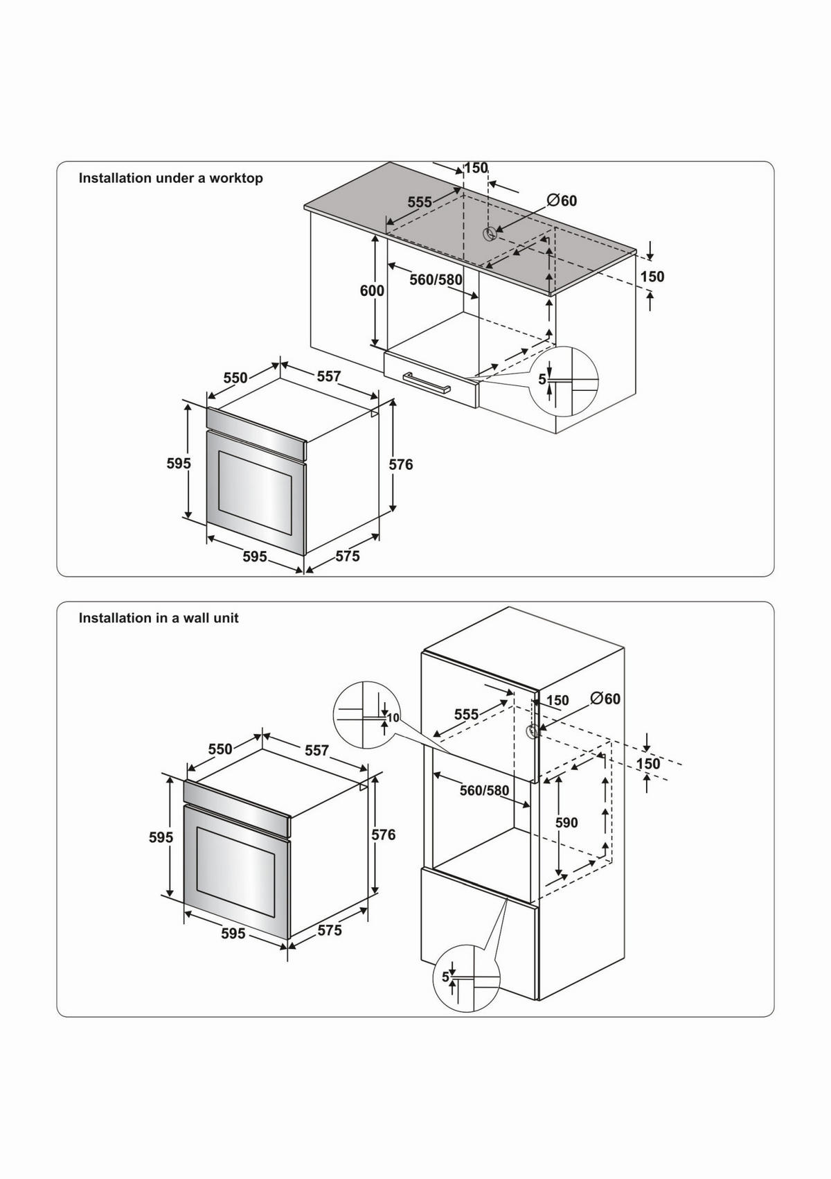 INBYGGNADSUGN BOAUS65  - svart, Basics, metall/glas (59,5/59,5/55-57cm) - Mican