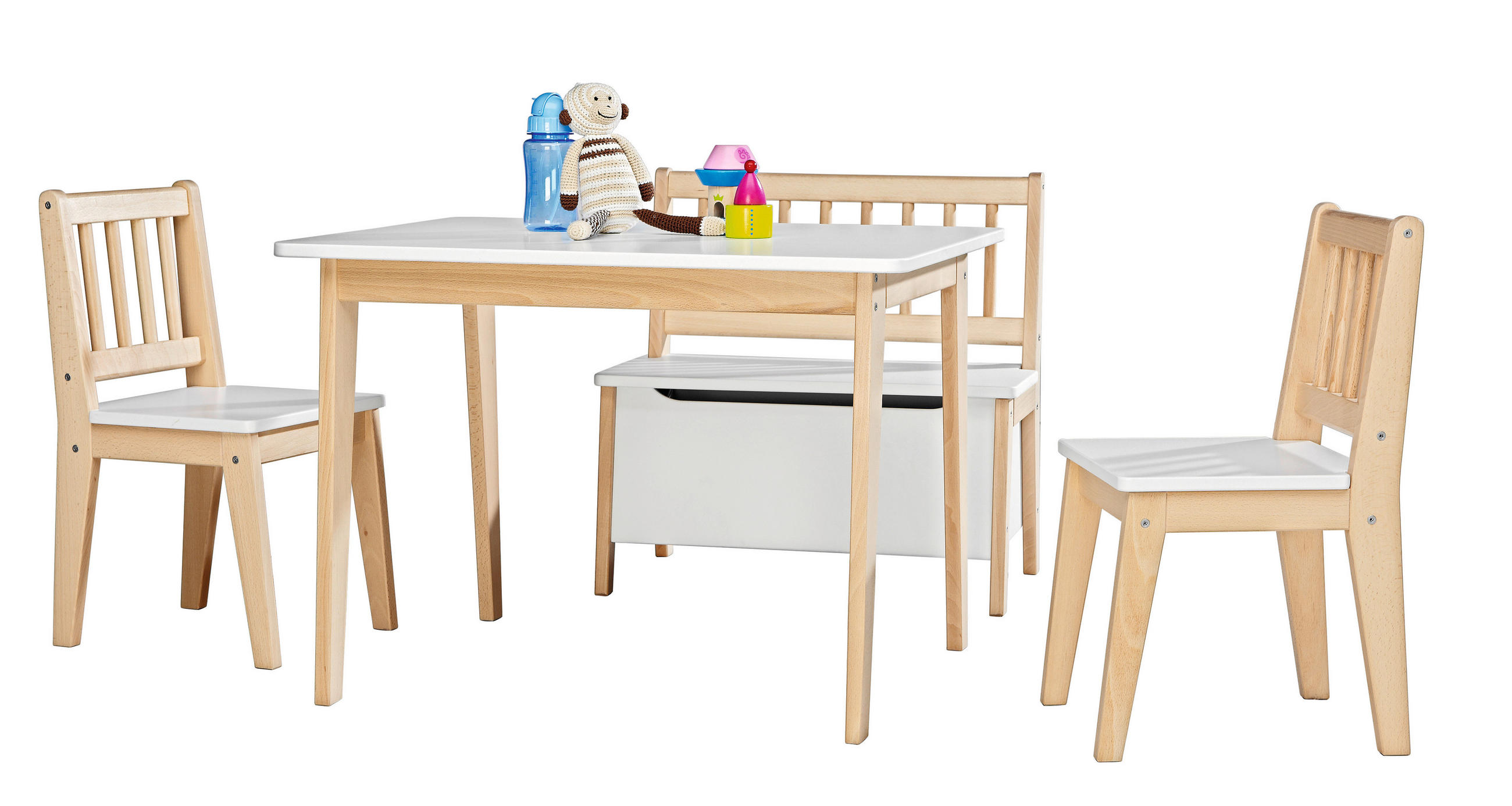 KINDERSITZGRUPPE - Naturfarben/Weiß, LIFESTYLE, Holz - My Baby Lou