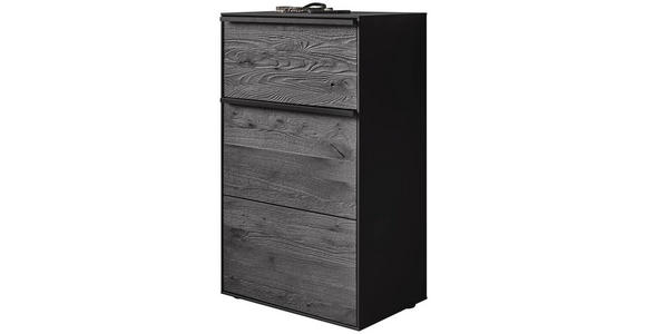 SCHUHSCHRANK LENYA GARDEROBEN in 60/98/39 cm - Anthrazit/Schwarz, Design, Holz/Metall (60/98/39cm) - Johann Jakob