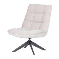 SESSEL in Chenille Naturfarben  - Schwarz/Naturfarben, MODERN, Textil/Metall (70/97/85cm) - Livetastic