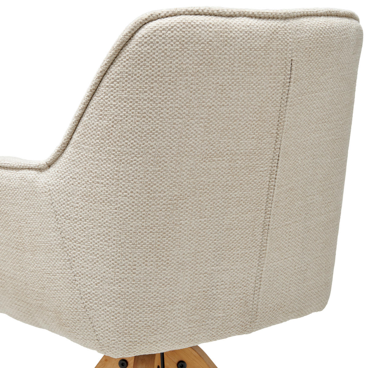 ARMLEHNSTUHL in Holz, Textil Eichefarben, Beige  - Eichefarben/Beige, LIFESTYLE, Holz/Textil (63/83/61cm) - MID.YOU