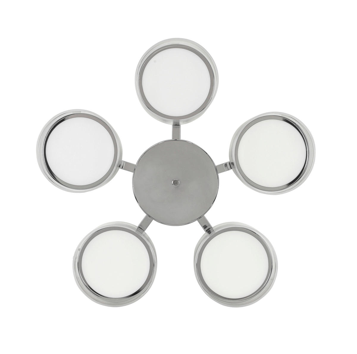 LED MENNYEZETI LÁMPA - krómszínű, Design, műanyag/Üveg (62/17,5cm) - Ambiente