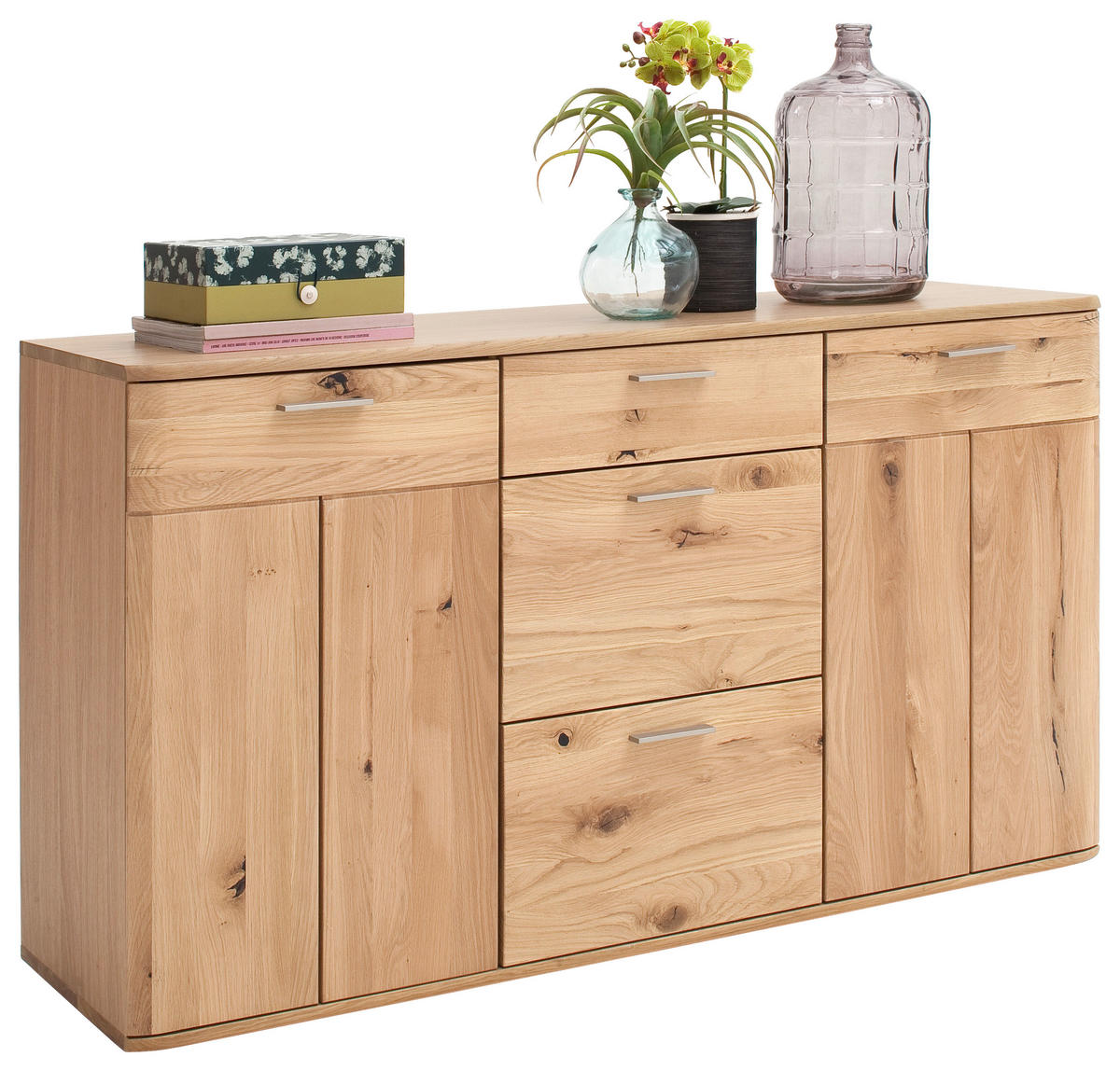 SIDEBOARD  in 150/84/44 cm  - Eichefarben/Nickelfarben, Natur, Holz/Holzwerkstoff (150/84/44cm)